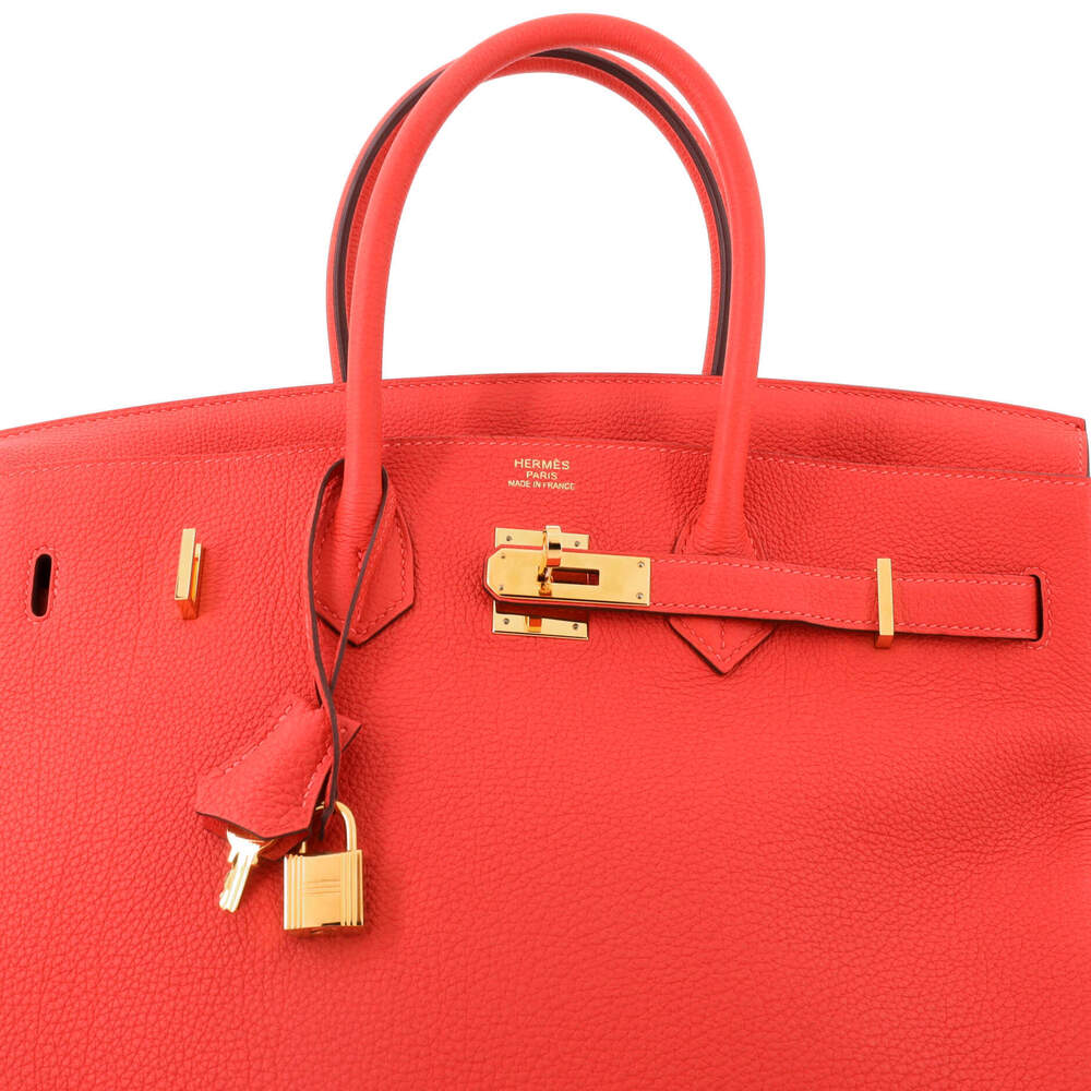 Hermes Birkin 35 Red Togo with Gold Hardware - Picture 6 of 8